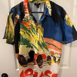 Vibrant Multicolor Graphic Men's Shirt by  MAN